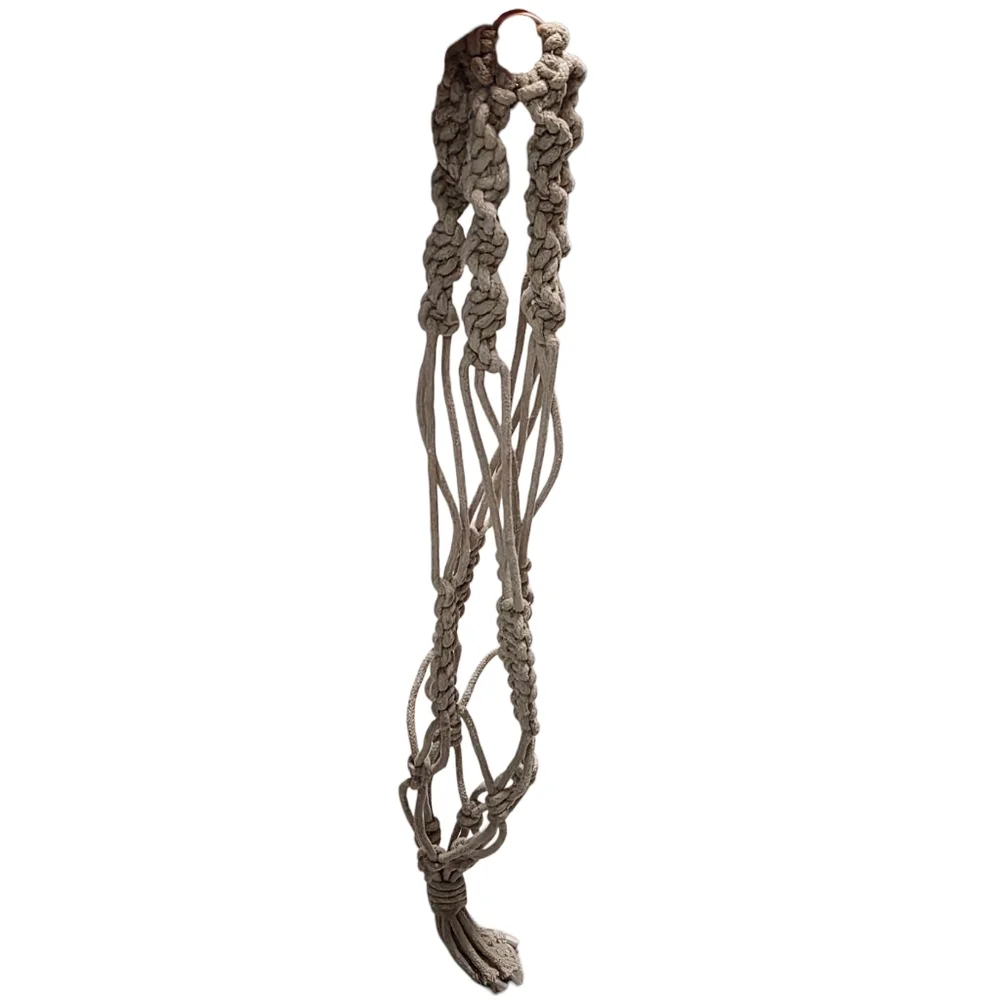 Handmade Cream Macramé Plant Hanger